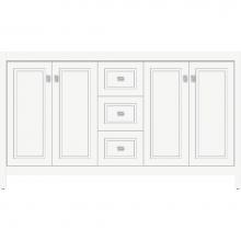Strasser Woodenwork 53.910 - 60 X 18.5 X 34.5 Alki View Vanity Ogee Miter Sat White Db