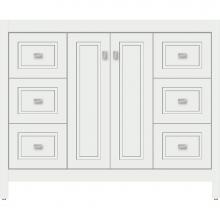 Strasser Woodenwork 54.154 - 42 X 18.5 X 34.5 Alki View Vanity Ogee Miter Powder Grey Sb