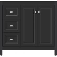 Strasser Woodenwork 54.131 - 36 X 21 X 34.5 Alki View Vanity Ogee Miter Sat Black Lh