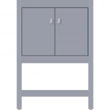 Strasser Woodenwork 54.742 - 24 X 18.5 X 34.5 Alki Spa Vanity Slab Sat Silver Std