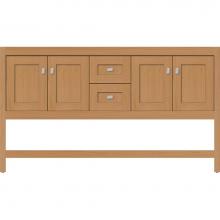 Strasser Woodenwork 51.500 - 60 X 21 X 34.5 Alki Spa Vanity Shaker Nat Oak Db