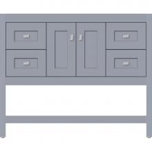 Strasser Woodenwork 54.713 - 42 X 21 X 34.5 Alki Spa Vanity Shaker Sat Silver Sb