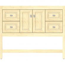 Strasser Woodenwork 55.053 - 42 X 18.5 X 34.5 Alki Spa Vanity Ogee Miter Nat Maple Sb