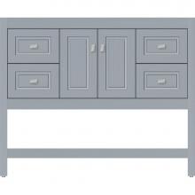 Strasser Woodenwork 55.084 - 42 X 18.5 X 34.5 Alki Spa Vanity Ogee Miter Silver Oak Sb