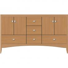 Strasser Woodenwork 35.511 - 60 X 18 X 34.5 Wallingford Vanity Slab Nat Oak Db