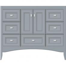 Strasser Woodenwork 36.220 - 42 X 21 X 34.5 Wallingford Vanity Deco Miter Silver Oak Sb