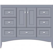 Strasser Woodenwork 37.039 - 42 X 18 X 34.5 Wallingford Vanity Deco Miter Sat Silver Sb