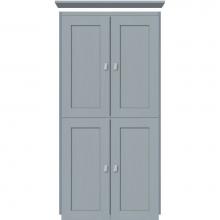 Strasser Woodenwork 13.584 - 24 X 21 X 48 Montlake Linen Upper Shaker Silver Oak