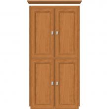 Strasser Woodenwork 13.653 - 24 X 21 X 48 Montlake Linen Upper Deco Miter Nat Cherry