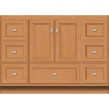 Strasser Woodenwork 26.287 - 48 X 21 X 34.5 Montlake Vanity Deco Miter Nat Oak Sb