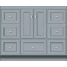Strasser Woodenwork 26.498 - 42 X 21 X 34.5 Montlake Vanity Deco Miter Silver Oak Sb