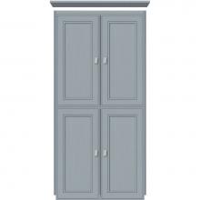 Strasser Woodenwork 13.707 - 24 X 21 X 48 Montlake Linen Upper Deco Miter Silver Oak