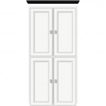 Strasser Woodenwork 13.700 - 24 X 18 X 48 Montlake Linen Upper Deco Miter Sat White