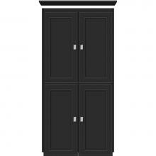 Strasser Woodenwork 13.689 - 24 X 21 X 48 Montlake Linen Upper Deco Miter Sat Black