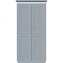 Strasser Woodenwork 13.797 - 24 X 21 X 48 Montlake Linen Upper Ogee Miter Silver Oak
