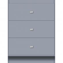 Strasser Woodenwork 17.215 - 24 X 21 X 32 Montlake Drawer Bank Slab Sat Silver