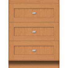 Strasser Woodenwork 13.579 - 24 X 18 X 32 Montlake Drawer Bank Shaker Nat Oak