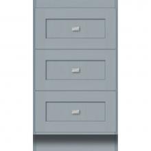 Strasser Woodenwork 13.546 - 18 X 21 X 32 Montlake Drawer Bank Shaker Silver Oak