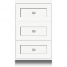 Strasser Woodenwork 13.170 - 18 X 18 X 32 Montlake Drawer Bank Shaker Sat White