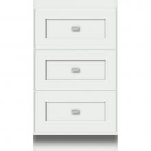 Strasser Woodenwork 17.386 - 18 X 18 X 32 Montlake Drawer Bank Shaker Powder Grey
