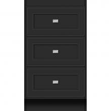Strasser Woodenwork 16.380 - 18 X 18 X 32 Montlake Drawer Bank Deco Miter Sat Black