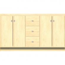 Strasser Woodenwork 28.913 - 60 X 21 X 34.5 Montlake View Vanity Slab Nat Maple Db