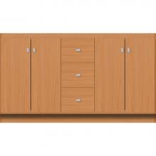 Strasser Woodenwork 29.113 - 60 X 18 X 34.5 Montlake View Vanity Slab Nat Oak Db