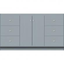 Strasser Woodenwork 29.098 - 60 X 18 X 34.5 Montlake View Vanity Slab Silver Oak Sb