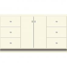 Strasser Woodenwork 28.904 - 60 X 21 X 34.5 Montlake View Vanity Slab Sat Biscuit Sb