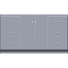 Strasser Woodenwork 28.898 - 60 X 21 X 34.5 Montlake View Vanity Slab Sat Silver Sb