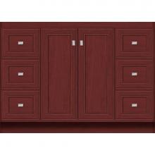 Strasser Woodenwork 29.341 - 48 X 21 X 34.5 Montlake View Vanity Deco Miter Dk Cherry Sb