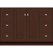 Strasser Woodenwork 29.444 - 48 X 18 X 34.5 Montlake View Vanity Deco Miter Choc Oak Sb