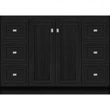 Strasser Woodenwork 29.441 - 48 X 18 X 34.5 Montlake View Vanity Deco Miter Midnight Oak Sb