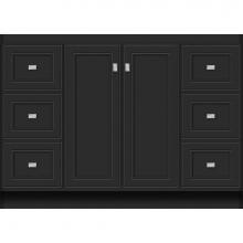 Strasser Woodenwork 29.434 - 48 X 18 X 34.5 Montlake View Vanity Deco Miter Sat Black Sb
