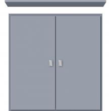 Strasser Woodenwork 75.199 - 24 X 5.5 X 25 Wall Cubby Slab Sat Silver