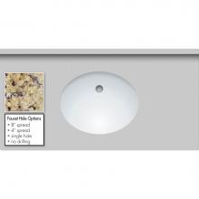 Strasser Woodenwork 67.400.1 - 43 X 22 X 1.25 Countertop Granite New Ven Gold Oval White