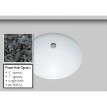 Strasser Woodenwork 67.205.8 - 31 X 22 X 1.25 Countertop Granite Blue Pearl Oval White