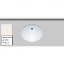 Strasser Woodenwork 67.789.1 - 49 X 22 X 1.25 Countertop Quartz Lattice Oval White