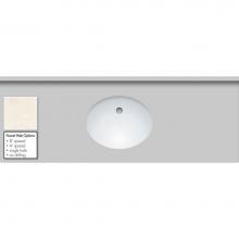 Strasser Woodenwork 67.131.8 - 61 X 22 X 1.25 Countertop Quartz London Grey Oval White