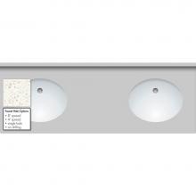 Strasser Woodenwork 67.782.8 - 61 X 22 X 1.25 Countertop Quartz Pearl White Polished 2X Oval White