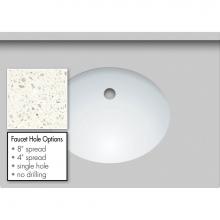 Strasser Woodenwork 67.803.4 - 31 X 22 X 1.25 Countertop Quartz Pearl White Polished Oval White