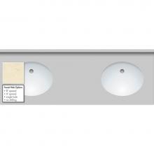 Strasser Woodenwork 67.130.1 - 61 X 22 X 1.25 Countertop Quartz Dreamy Marfil 2X Oval White