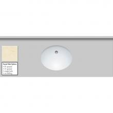 Strasser Woodenwork 67.132.8 - 61 X 22 X 1.25 Countertop Quartz Dreamy Marfil Oval White