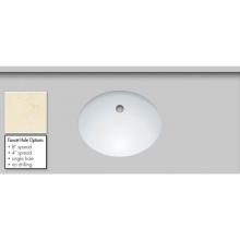 Strasser Woodenwork 67.134.1 - 49 X 22 X 1.25 Countertop Quartz Dreamy Marfil Oval White