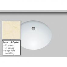 Strasser Woodenwork 67.140.4 - 31 X 22 X 1.25 Countertop Quartz Dreamy Marfil Oval White