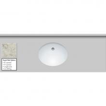 Strasser Woodenwork 67.880.8 - 61 X 22 X 1.25 Countertop Quartz Via Augusta Oval White