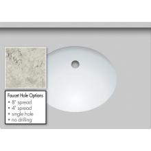 Strasser Woodenwork 67.884.1 - 31 X 22 X 1.25 Countertop Quartz Via Augusta Oval White