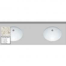 Strasser Woodenwork 67.851.1 - 61 X 22 X 1.25 Countertop Quartz Sangda Falls 2X Oval White