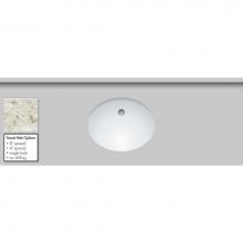 Strasser Woodenwork 67.852.4 - 61 X 22 X 1.25 Countertop Quartz Sangda Falls Oval White