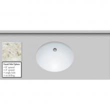 Strasser Woodenwork 67.853.4 - 49 X 22 X 1.25 Countertop Quartz Sangda Falls Oval White